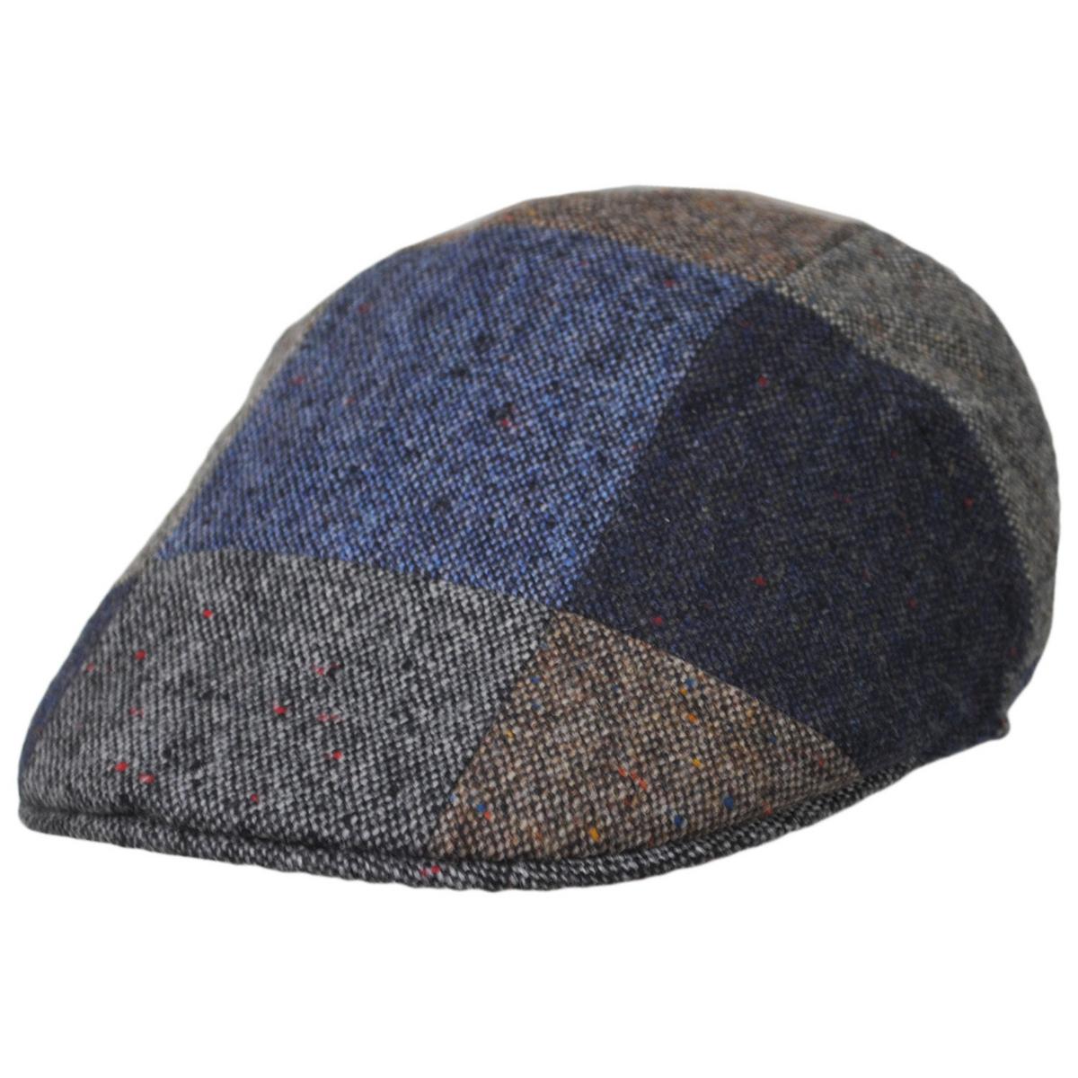 Stefeno Hats | Wool Patchwork Ascot Ivy Cap | 171572 | lead | MULTI