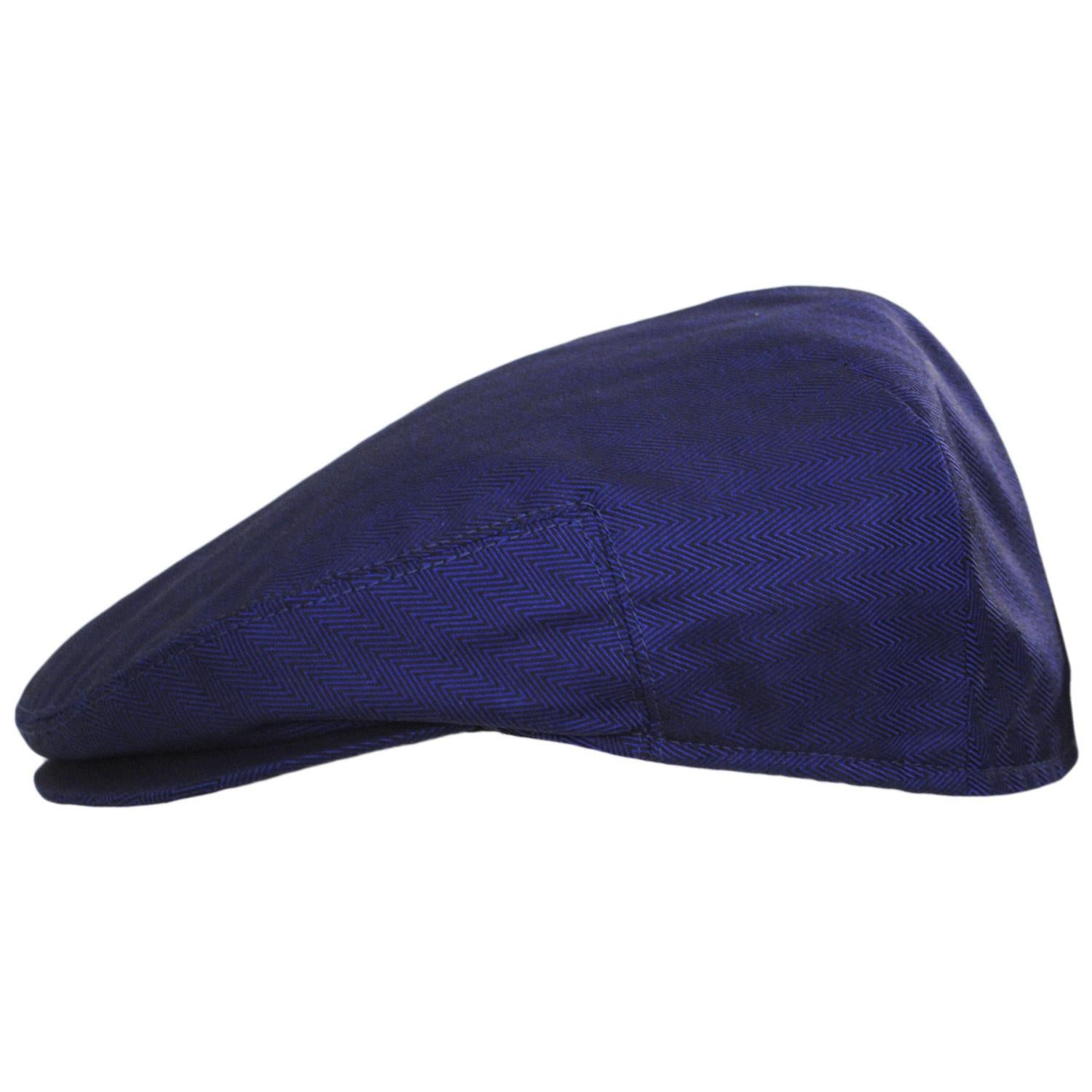 Baskerville Hat Company | Llanddew Cotton Herringbone Ivy Cap | 167680 | profile | NAVY BLUE