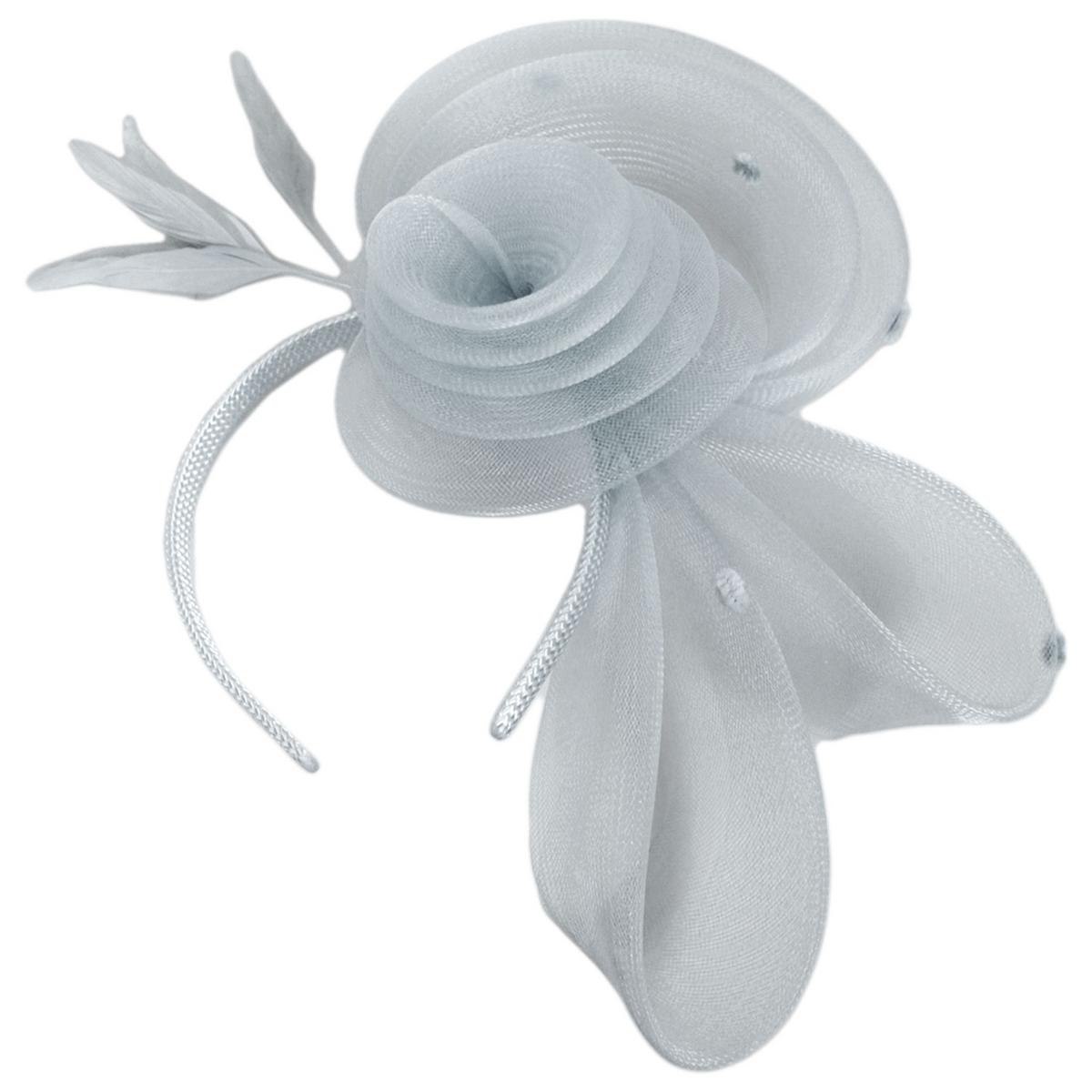 Kathy Jeanne | Pluma Horsehair Mesh Fascinator Hat | 122438 | lead | GREY