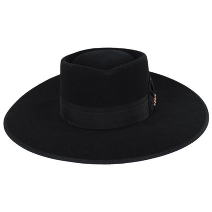 Renegade | Cowpuncher Wool and Angora Felt Gambler Hat | 100810 | front | BLACK
