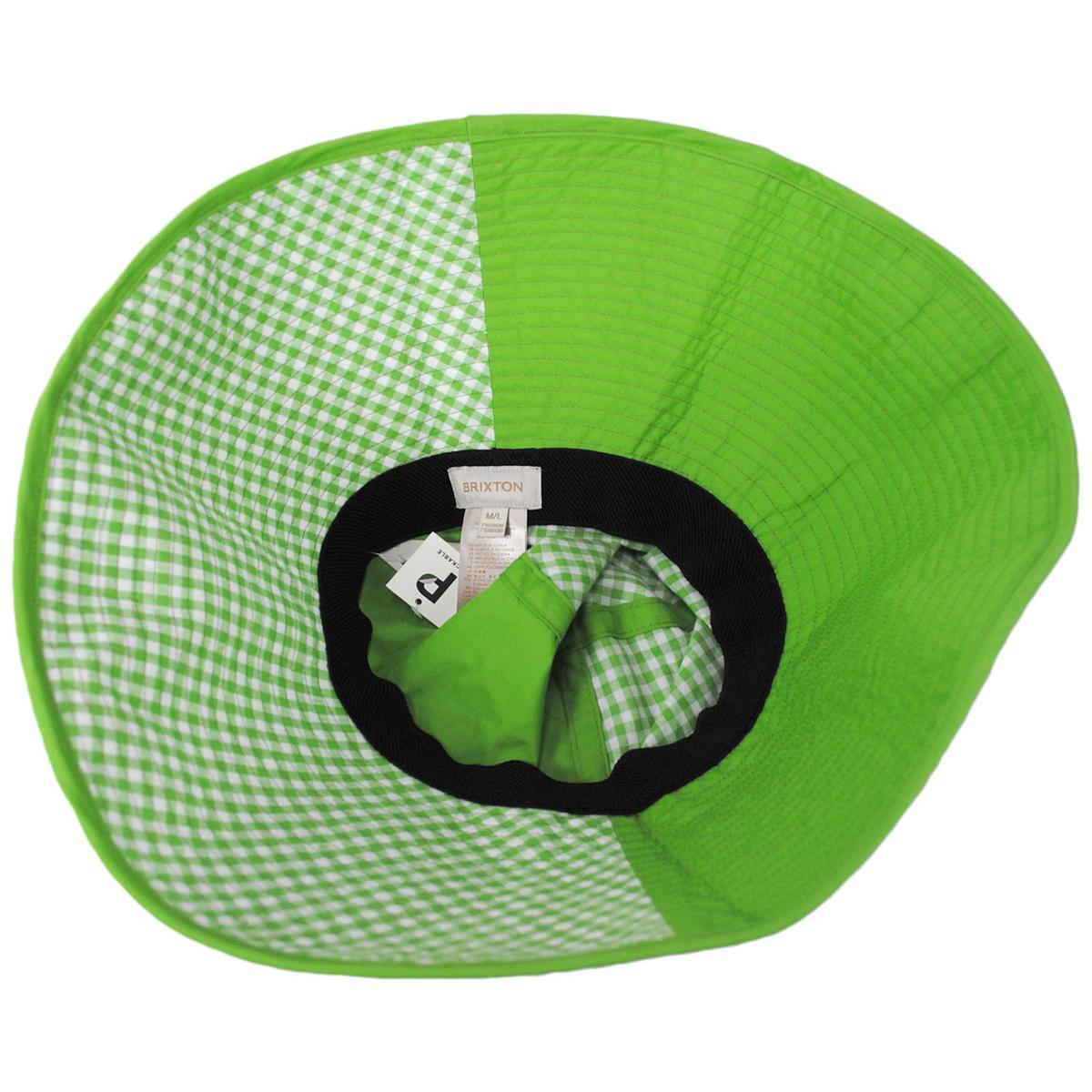 BRIXTON HATS | Maddie Color Block Cotton Sun Hat | 402611 | under | SUN GREEN