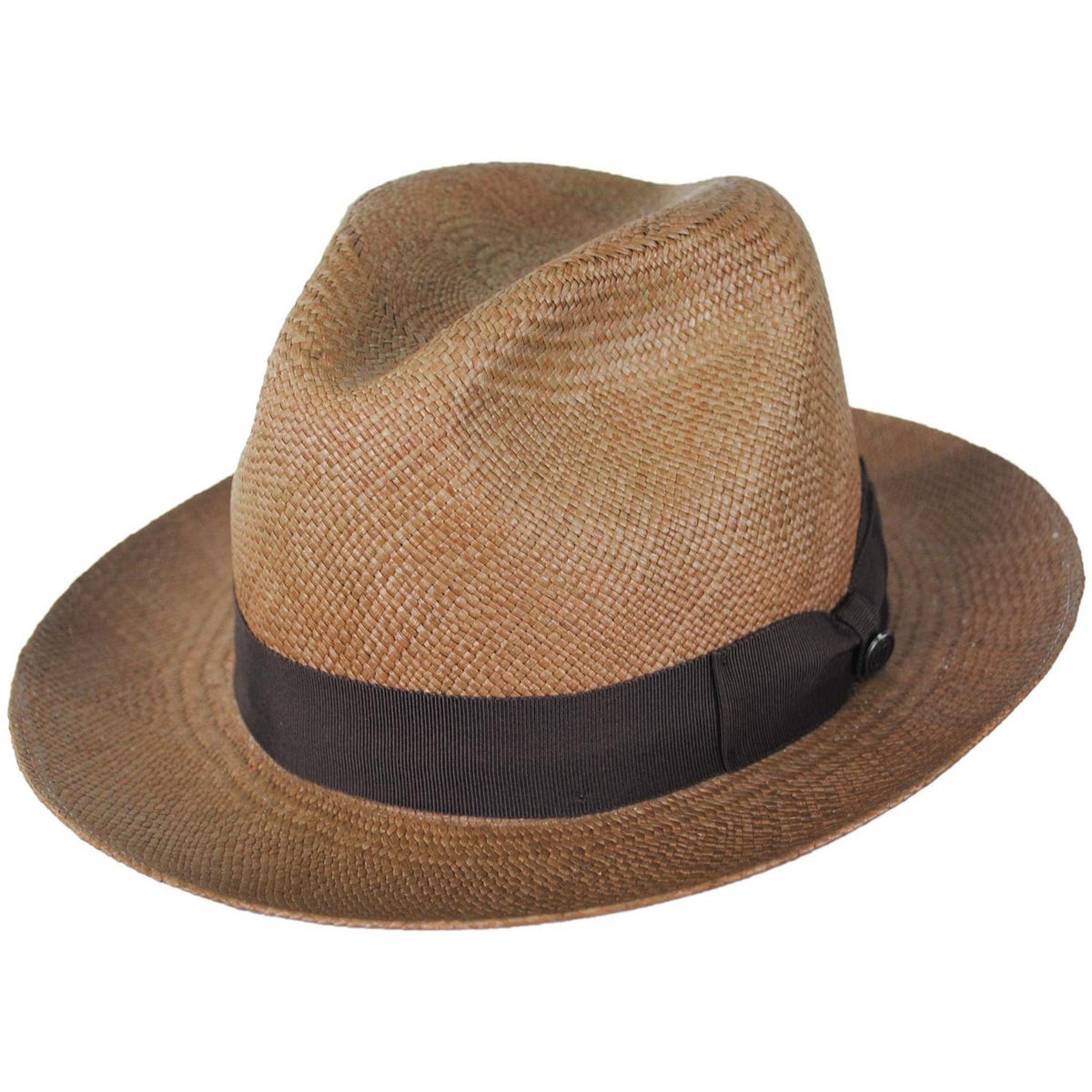 Jaxon Hats | Henry Grade 8 Panama Straw Fedora Hat | 127152 | lead | WALNUT
