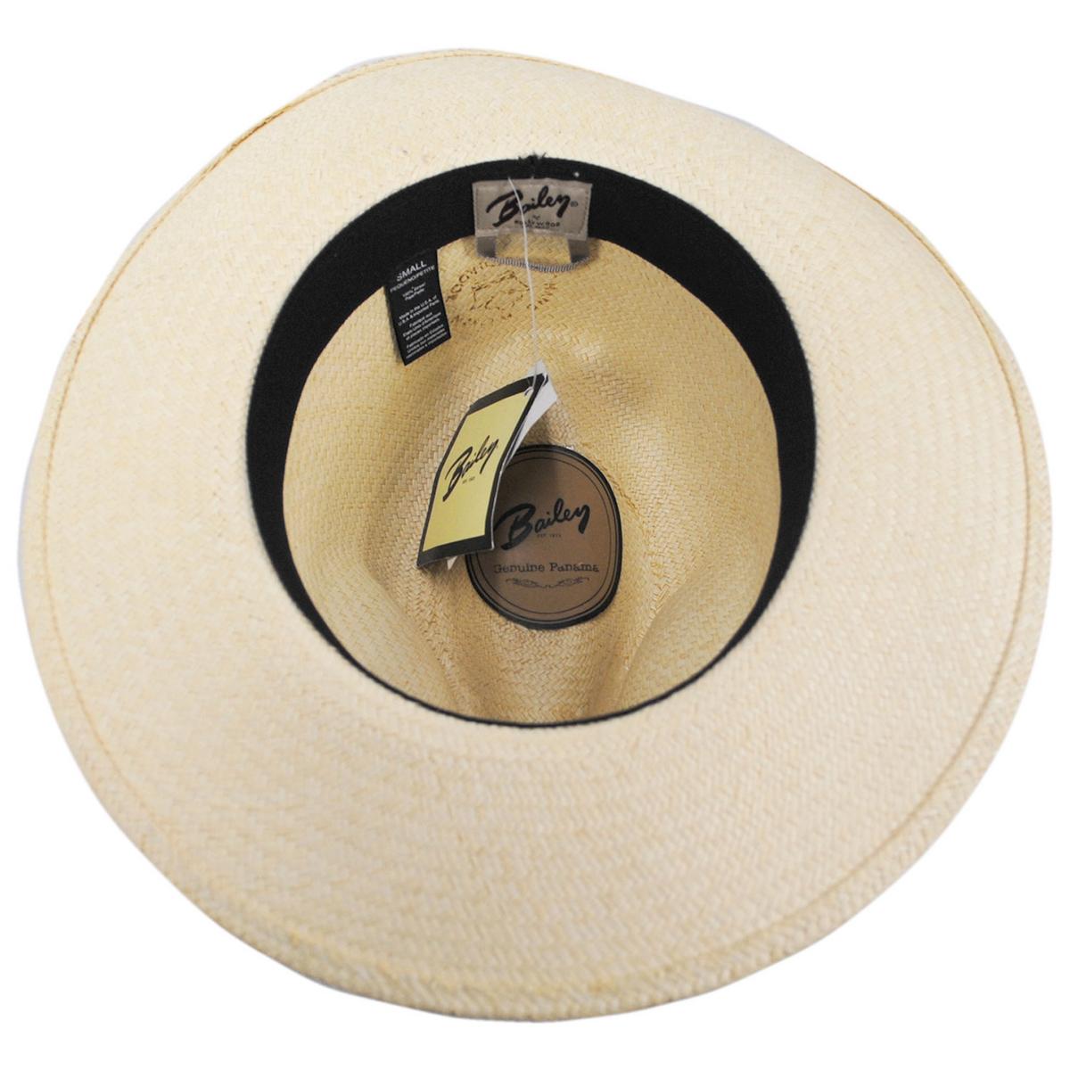 Bailey 1922 | Cutler Panama Straw Fedora Hat | 127807 | under | NATURAL