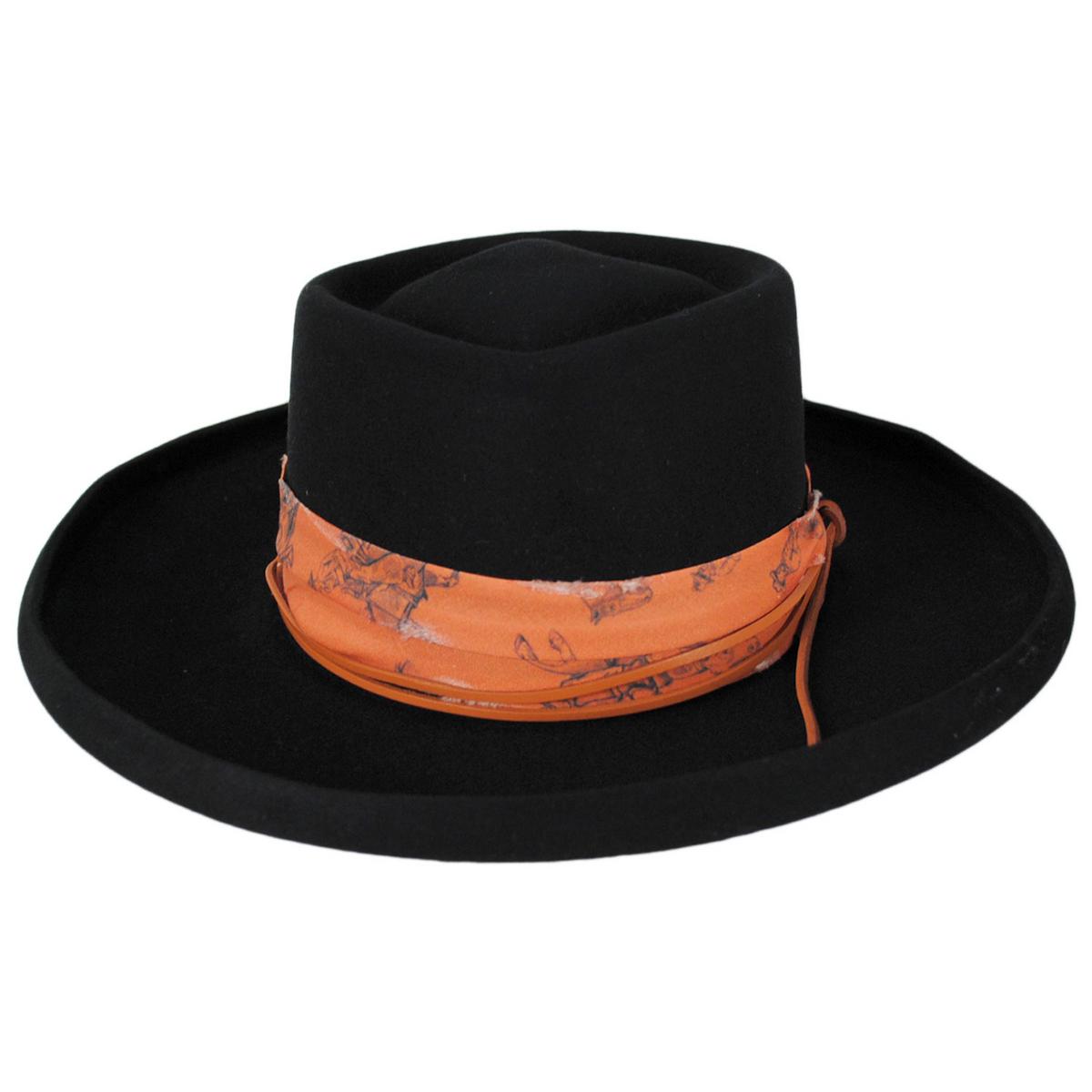 Renegade | Calamity Wool Felt Spade Western Hat | 133305 | front | BLACK