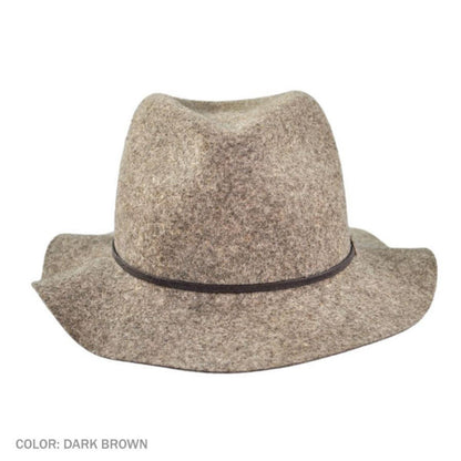 Bailey 1922 | Jackman Rollable Wool LiteFelt Fedora Hat | 130074 | front | DARK BROWN
