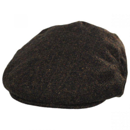 Jaxon Hats | Troubadour Tweed Wool Blend Ivy Cap | 167567 | lead | BROWN