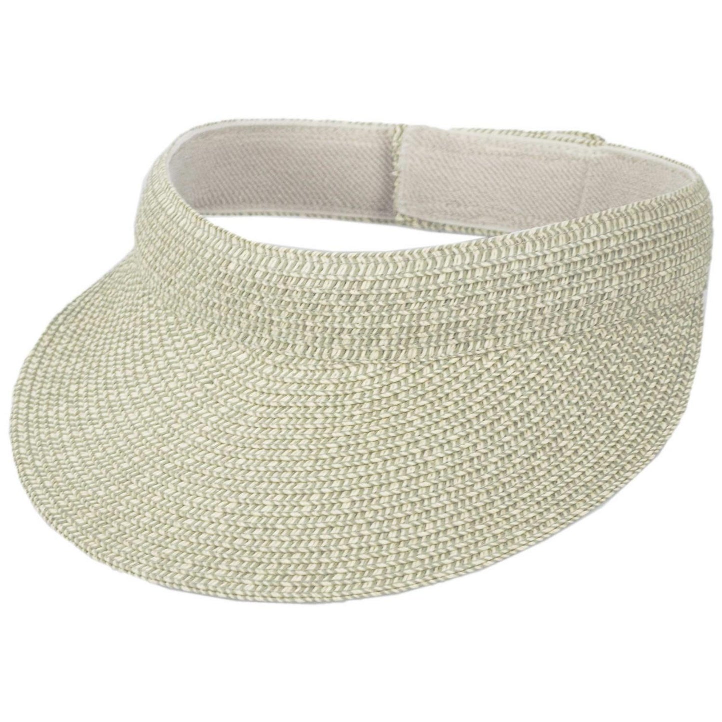 Jeanne Simmons | Toyo Braid Straw Tweed Visor Hat | 196207 | lead | KHAKI TWEED