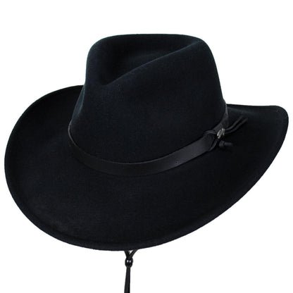Bailey Western | Morgan Crushable Wool LiteFelt Western Hat | 130154 | lead | BLACK