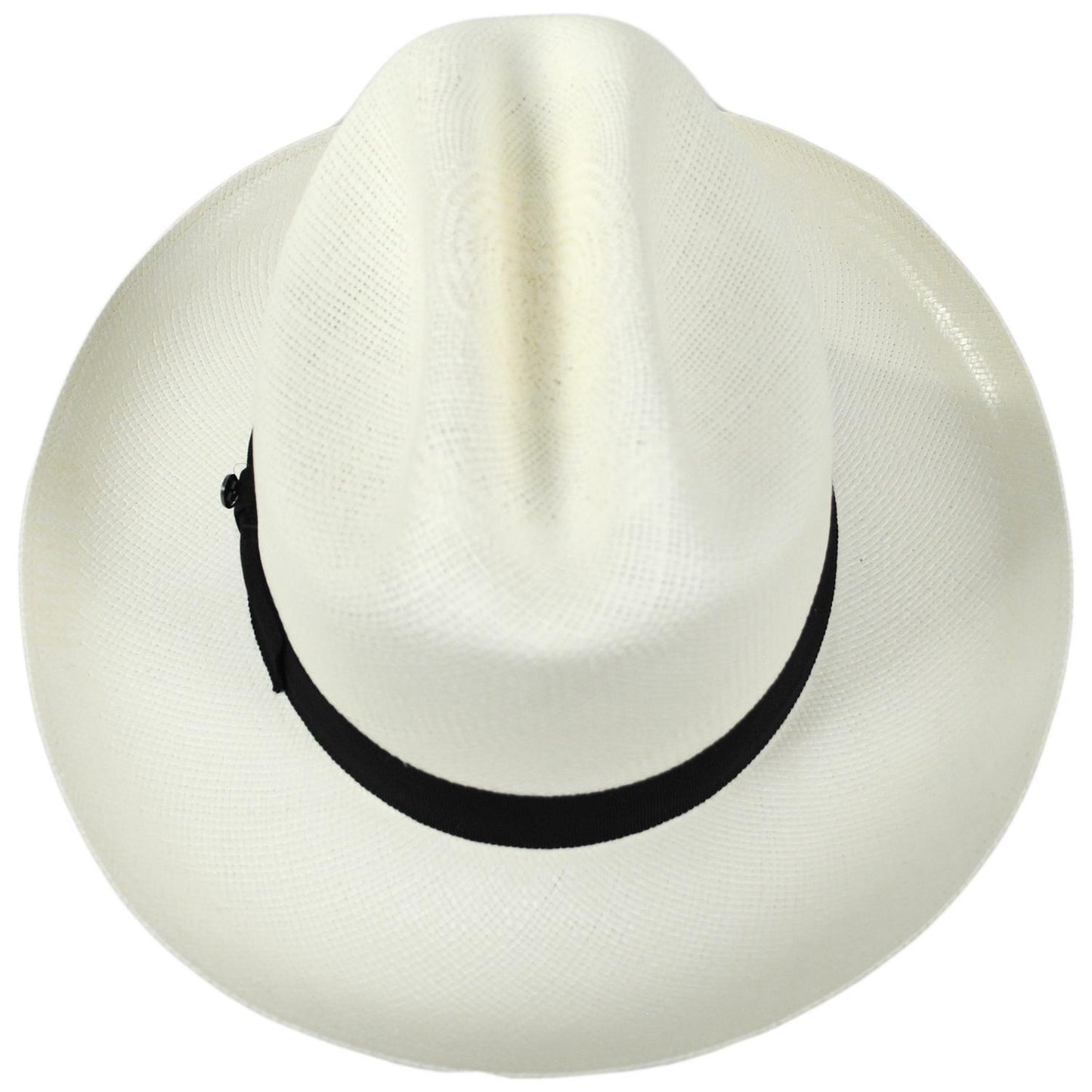 Jaxon Hats | Open Road Grade 8 Panama Straw Western Hat | 127150 | top | BLEACH