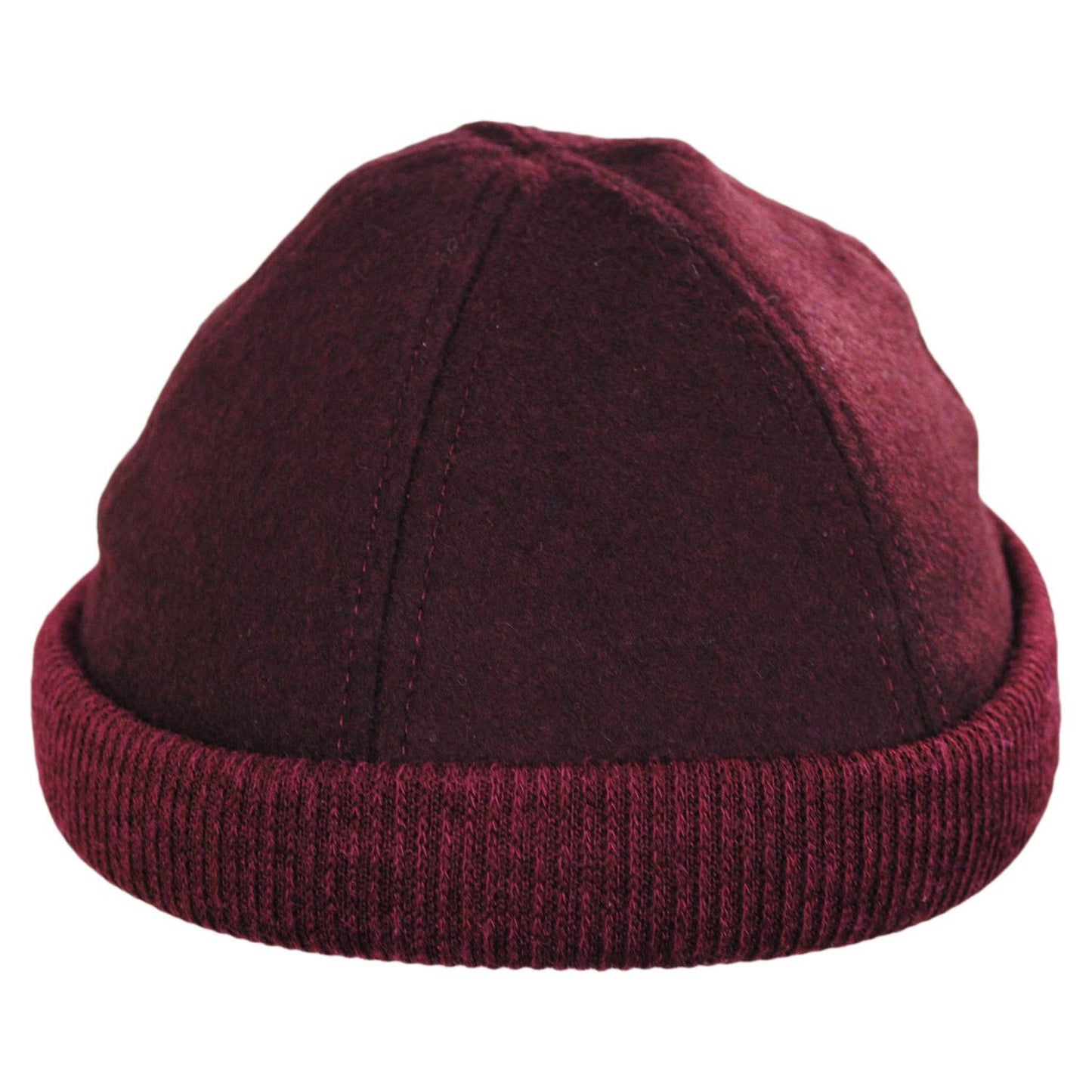 Dorfman Pacific | Skully Melton Wool Blend Skull Cap | 500042 | front | BURGUNDY
