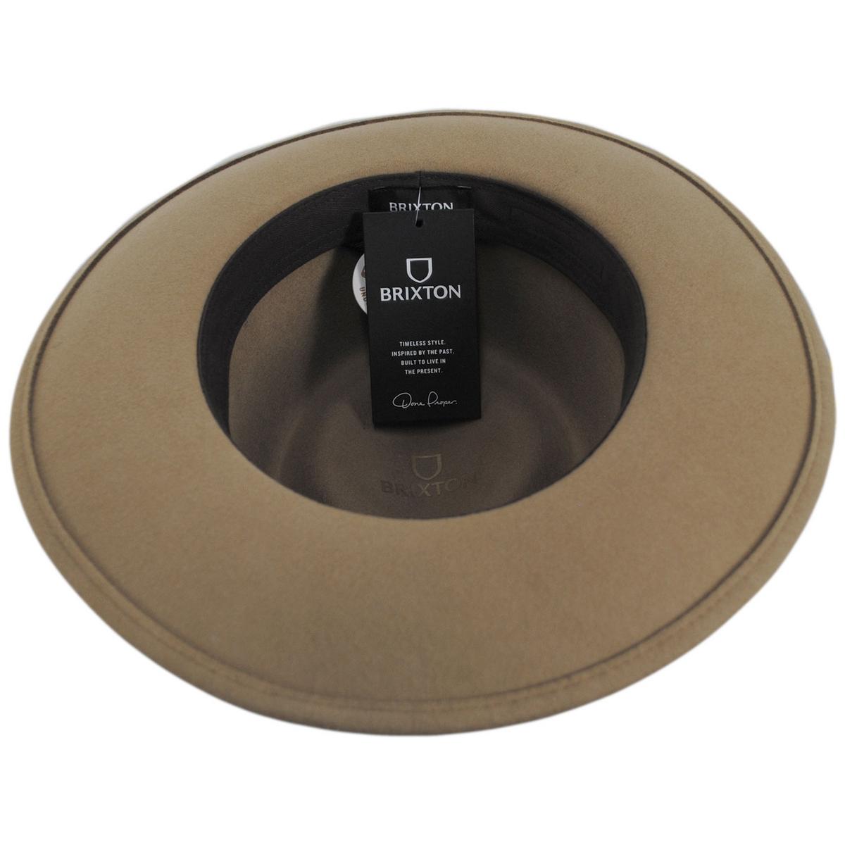 BRIXTON HATS | Swindle Convertabrim Wool Felt Fedora Hat | 135605 | under | ANTIQUE BRONZE