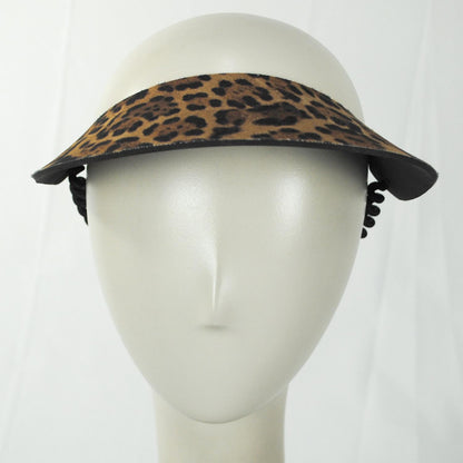 The Incredible Sunvisor | Springlace Leopard Sunvisor | 196370 | front | TAN