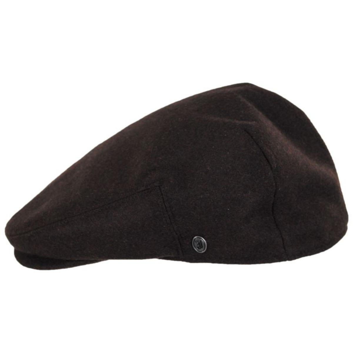 Jaxon Hats | Harlem Wool Blend Ivy Cap | 167733D | profile | CHOCOLATE BROWN