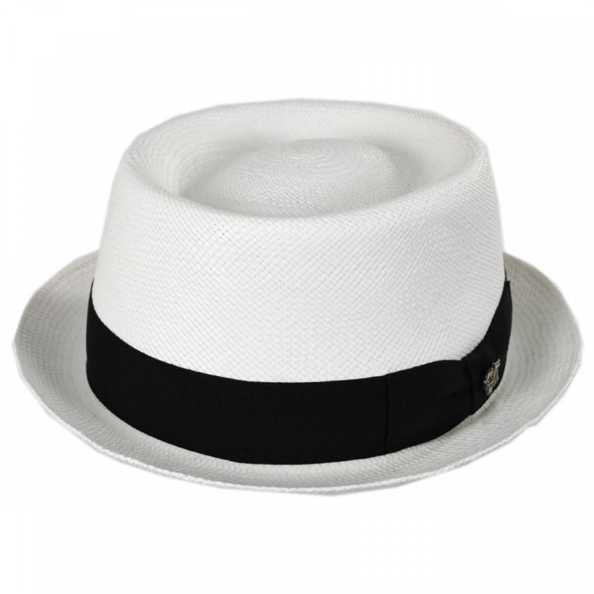 Bigalli | Panama Straw Pork Pie Hat | 129214 | lead | WHITE