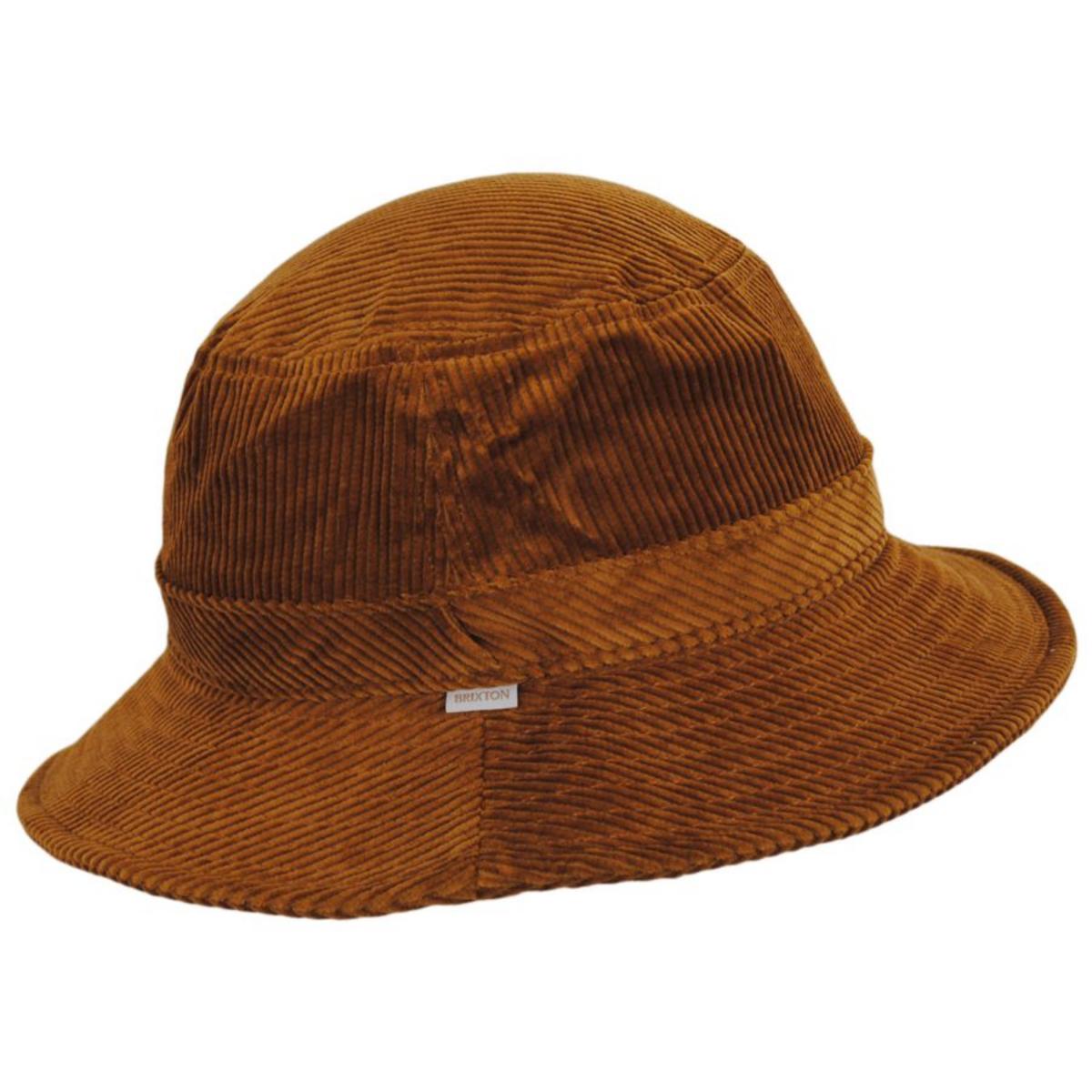 BRIXTON HATS | Petra Cotton Corduroy Packable Bucket Hat - FW22 | 185523FW22 | profile | GLAZED GINGER