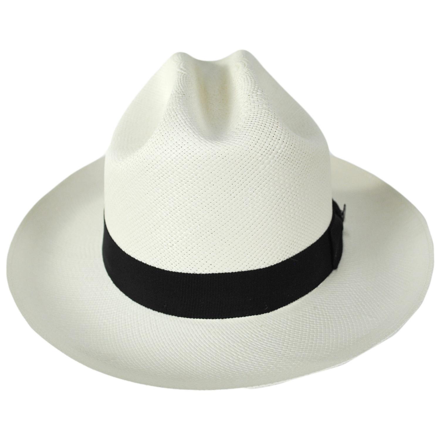 Jaxon Hats | Open Road Grade 8 Panama Straw Western Hat | 127150 | front | BLEACH