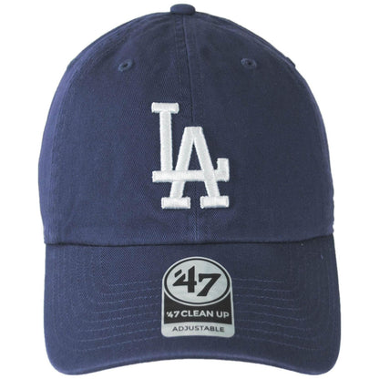 47 Brand | Los Angeles Dodgers MLB Clean Up Strapback Baseball Cap Dad Hat | 203042 | front | VINTAGE NAVY