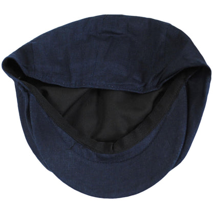 Jaxon Hats | Linen and Cotton Newsboy Cap | 167774 | under | NAVY BLUE