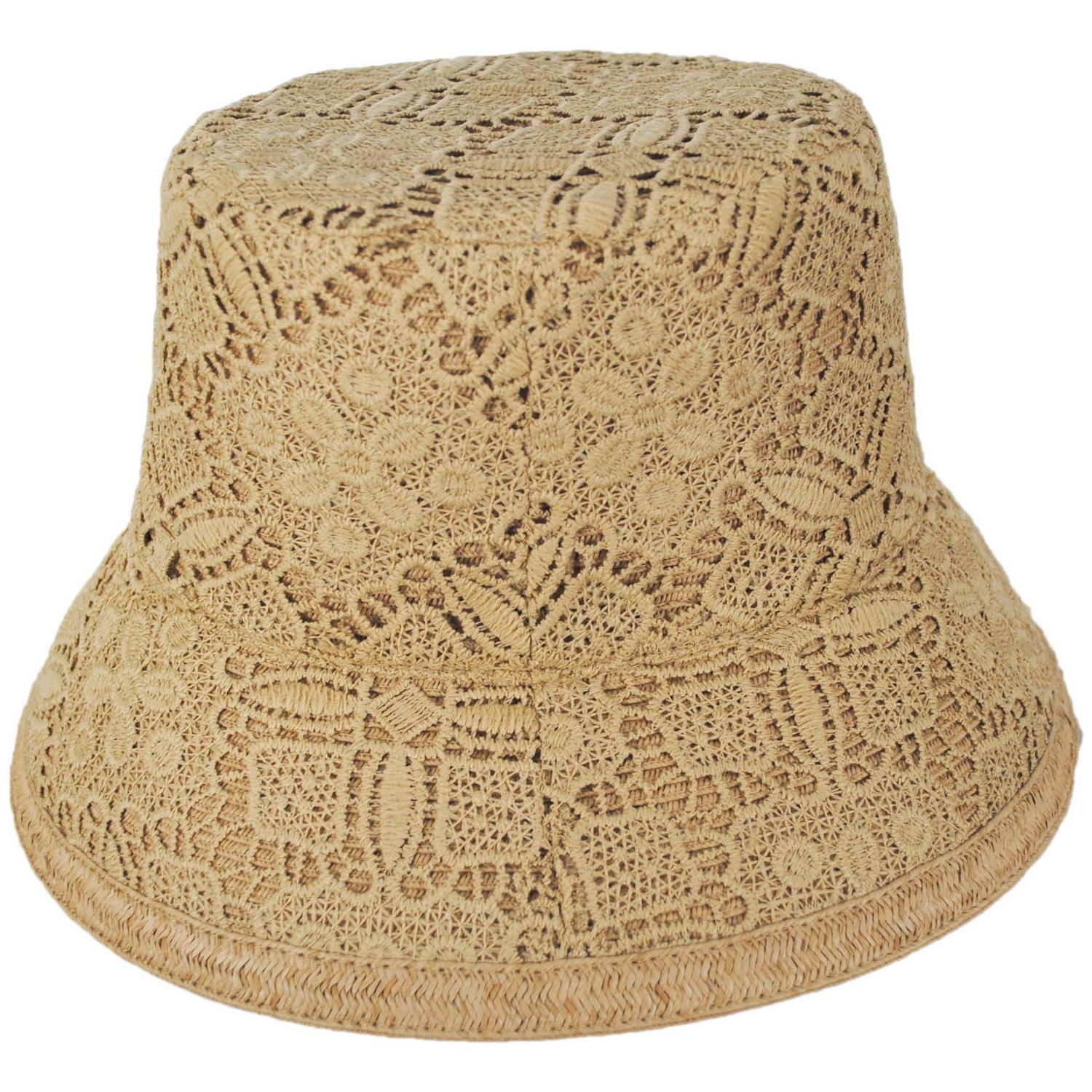 Jeanne Simmons | Cordon Toyo Straw Bucket Hat | 101820 | profile | TAN