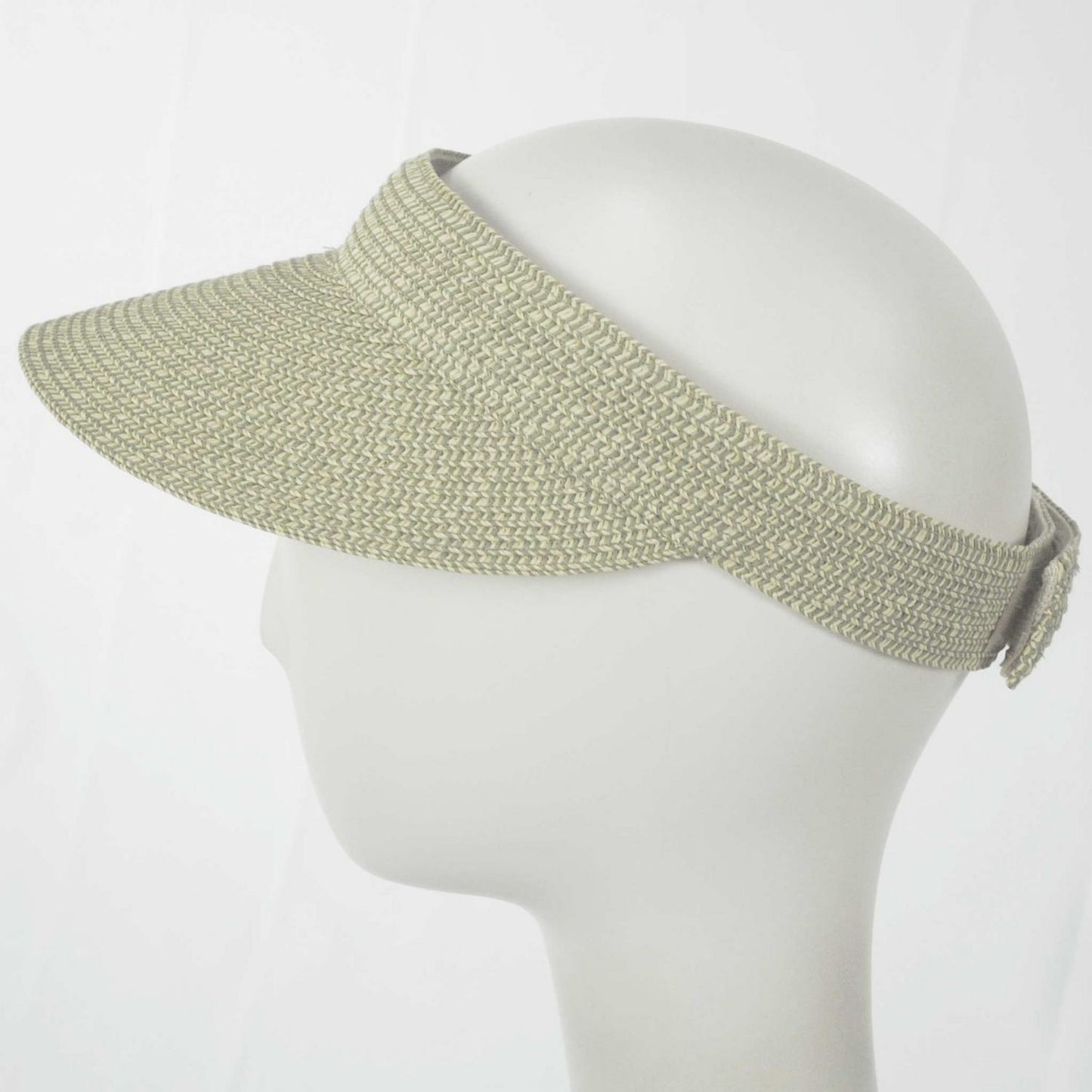 Jeanne Simmons | Toyo Braid Straw Tweed Visor Hat | 196207 | profile | KHAKI TWEED
