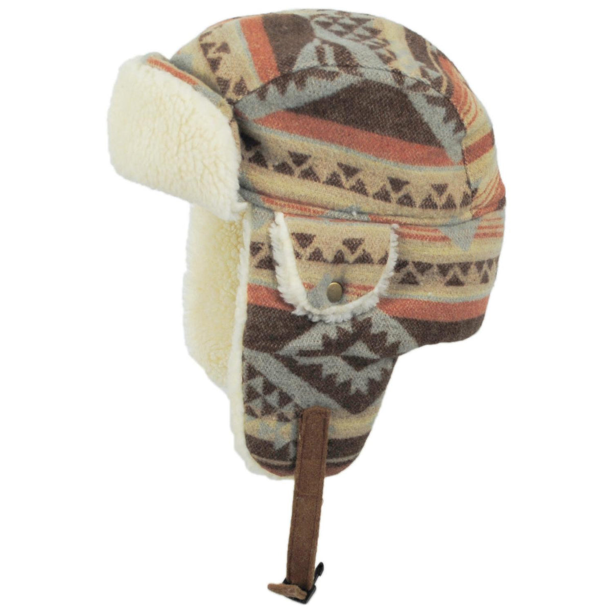 Scala | Shauna Southwestern Trooper Hat | 106456 | profile | CHOCOLATE