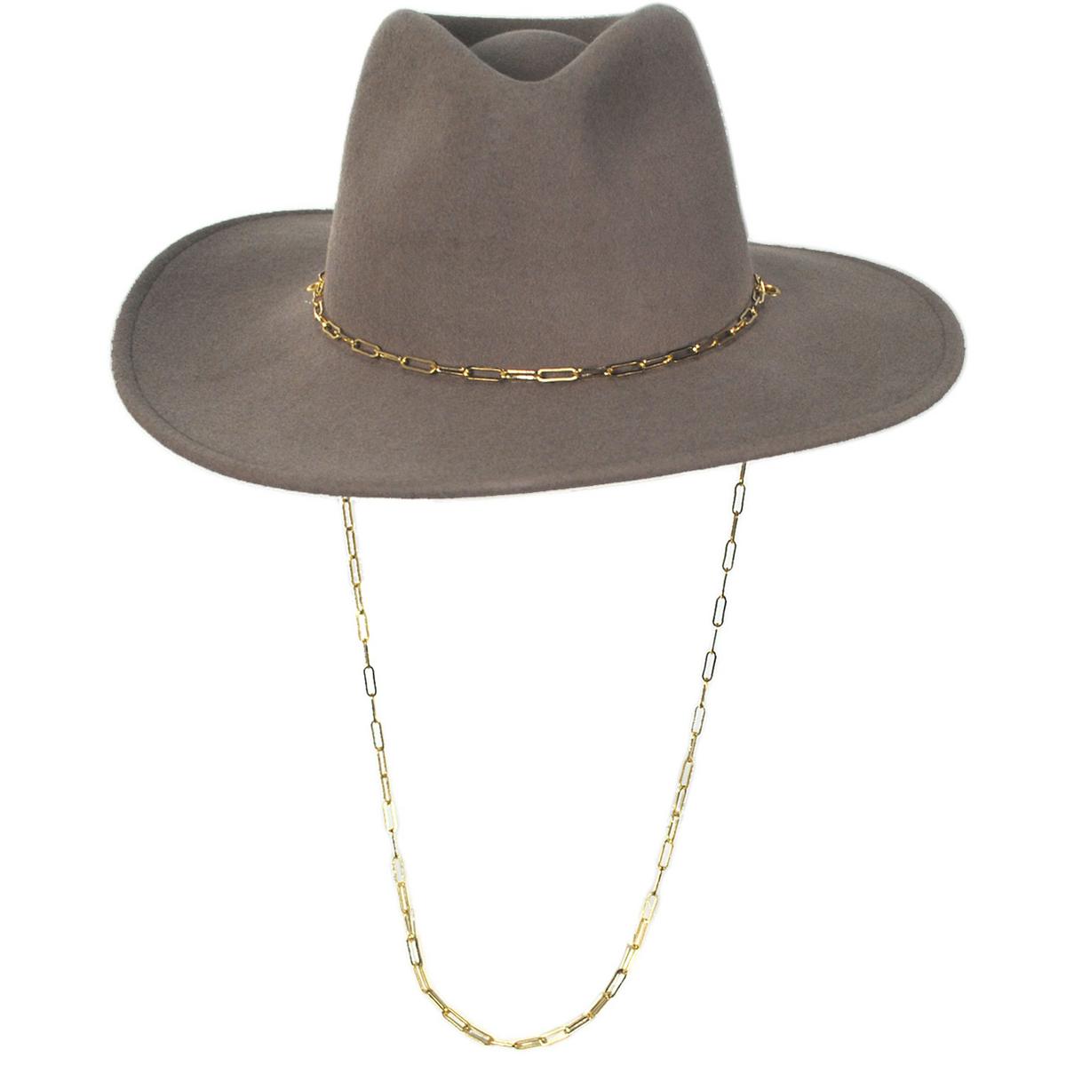 Scala | Candace Wool Felt Fedora Hat | 123494 | top | MINK