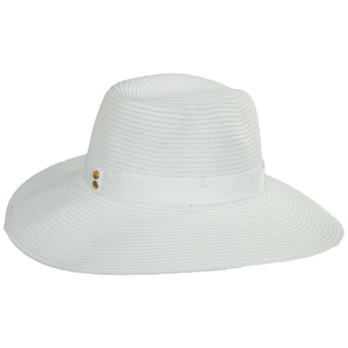 Physician Endorsed | Andi Toyo Braid Fedora Hat | 102677 | profile | WHITE