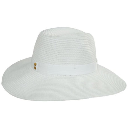 Physician Endorsed | Andi Toyo Braid Fedora Hat | 102677 | profile | WHITE