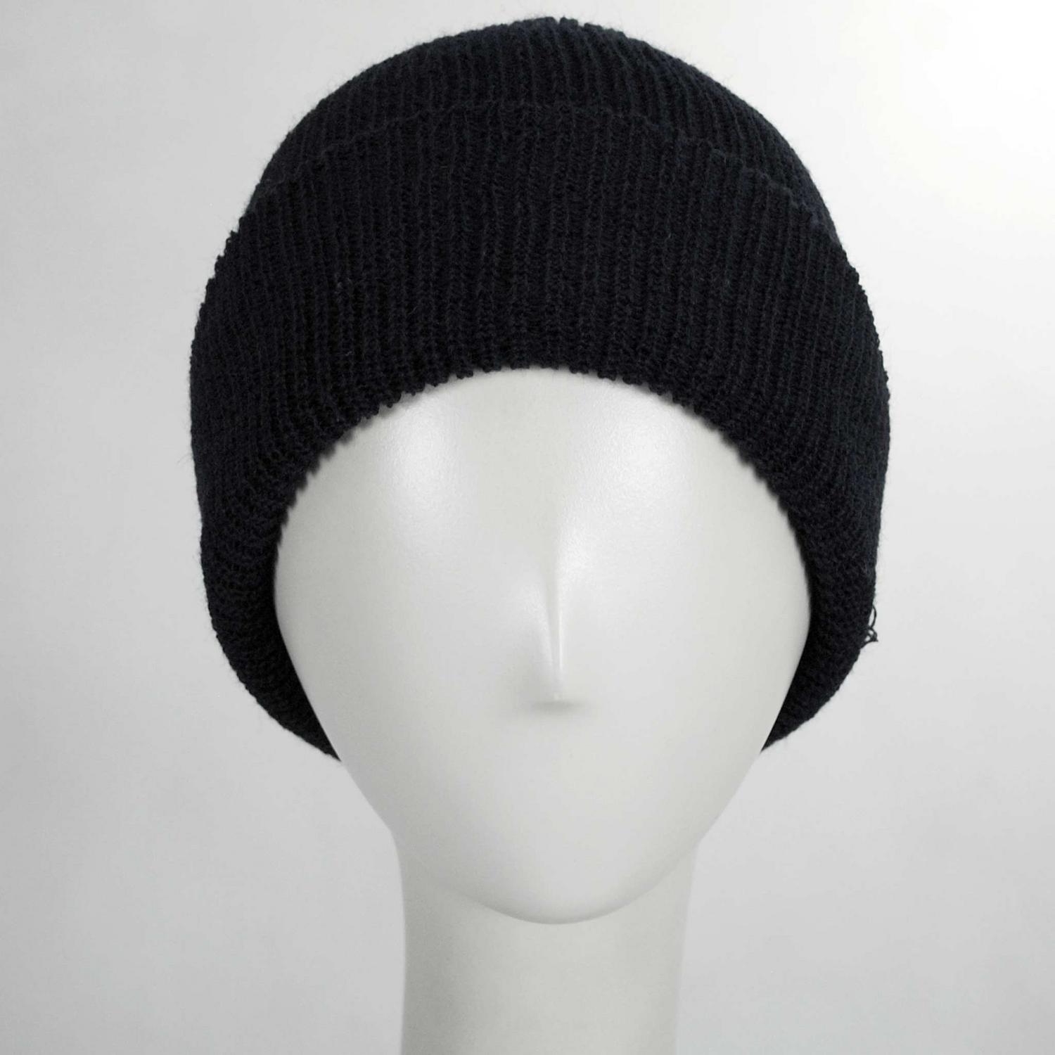 Village Hat Shop | Genuine Government Issue Wool Watch Cap | 503000 | front | BLACK