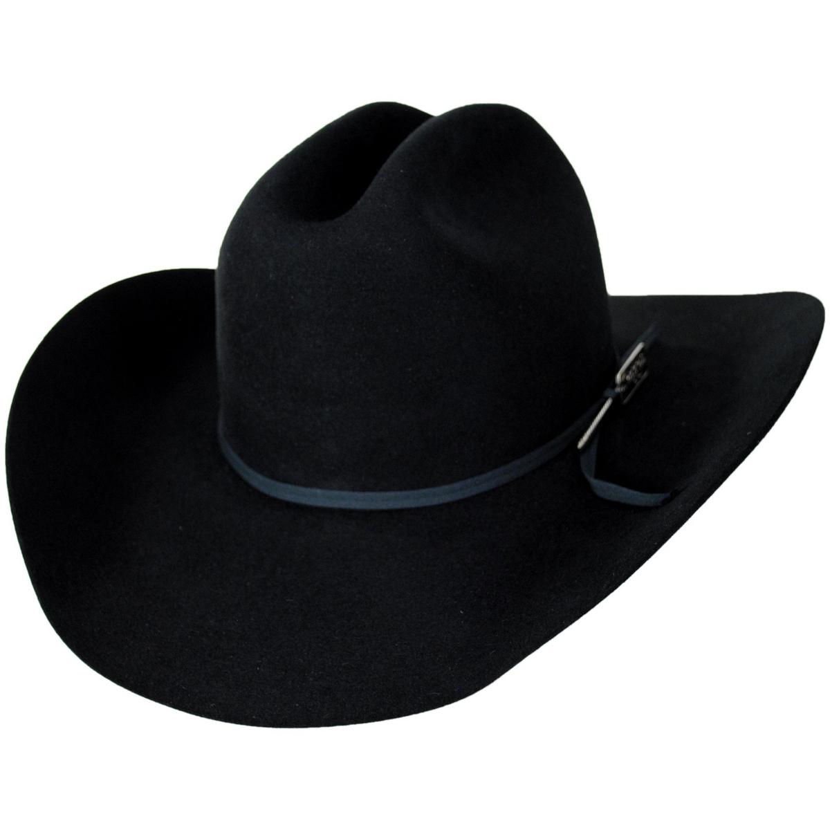Seager | Longhorn 10X Fur Felt Western Hat | 136406 | lead | BLACK