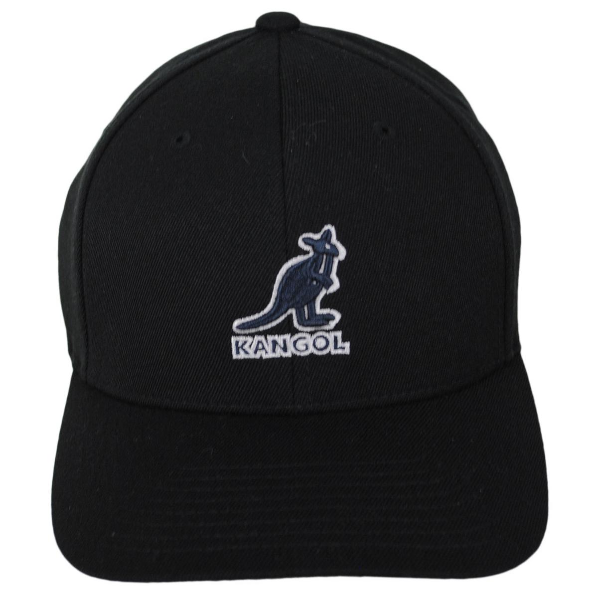 Kangol | 3D Logo Flexfit Fitted Baseball Cap | 201150 | front | BLACK/BLACK