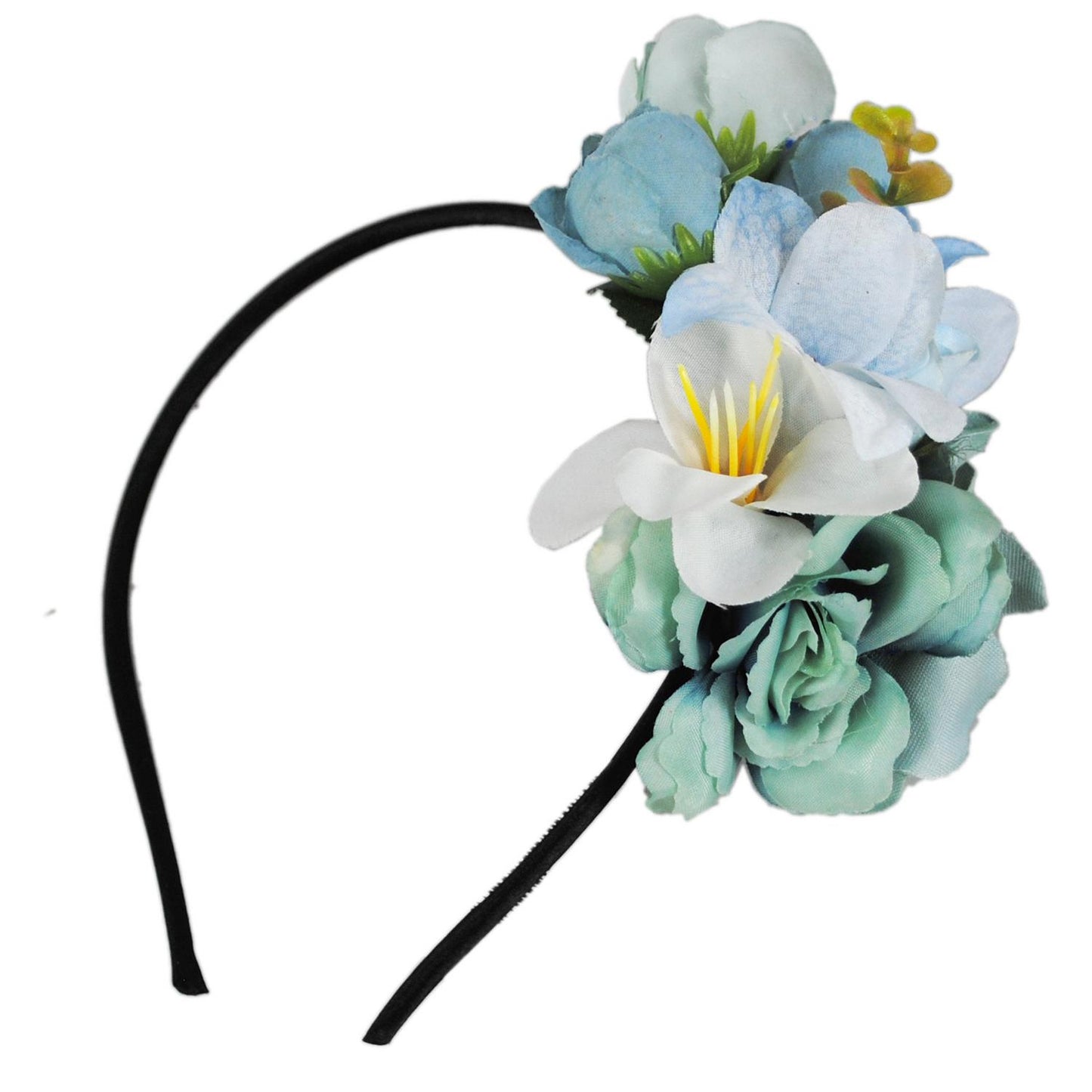Jeanne Simmons | Flower Bouquet Fascinator Headband | 120719 | under | BLUE