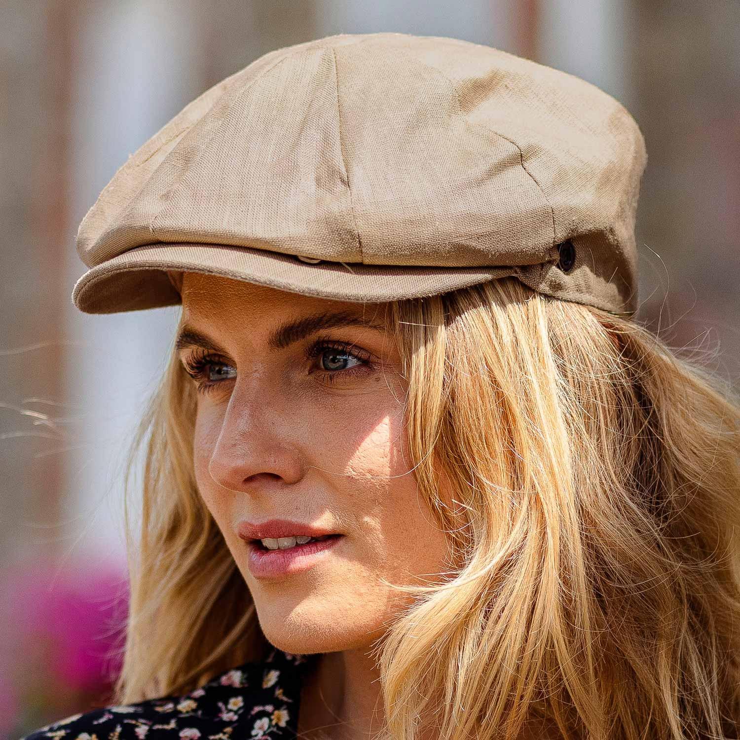 Linen and Cotton Newsboy Cap – Village Hat Shop
