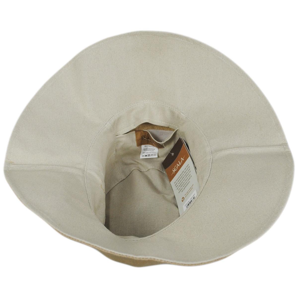 Scala | Alma Ponytail Cotton Bucket Hat | 106443 | under | DESERT