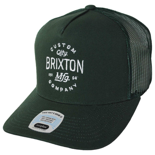 BRIXTON HATS | Fremont NetPlus Mesh Trucker Snapback Baseball Cap | 201896 | lead | PRIMAL GREEN/PRIMAL GREEN