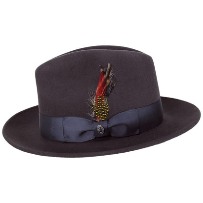 Jaxon Hats | Crosby Fur Felt Fedora Hat | 132070 | profile | GRAY