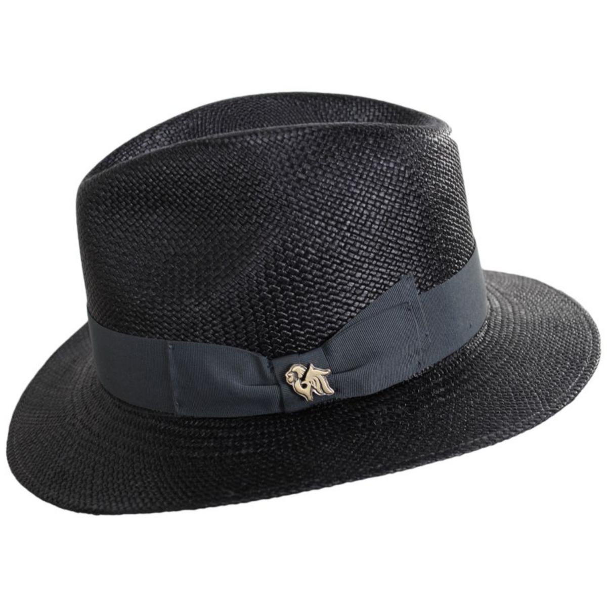 Bigalli | Jacques Panama Safari Fedora Hat | 129246 | profile | BLACK