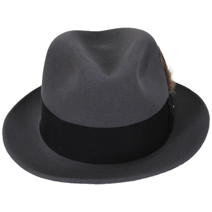 Stetson | Saxon Fur Felt Fedora Hat | 130609 | front | CARIBOU