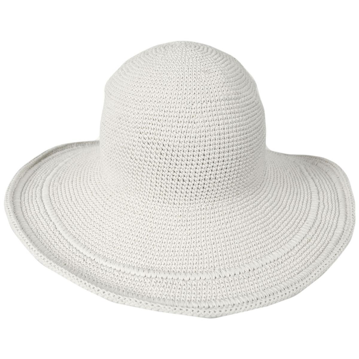 San Diego Hat Company | Bali Cotton Crochet Sun Hat  | 108934 | front | WHITE