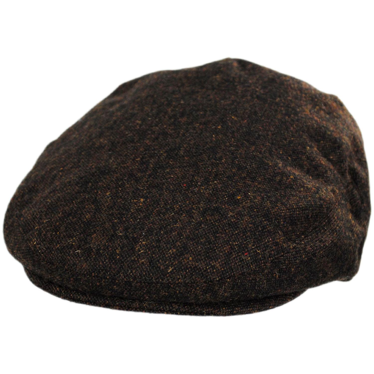 Jaxon Hats | Troubadour Tweed Wool Blend Ivy Cap | 167567 | lead | BROWN
