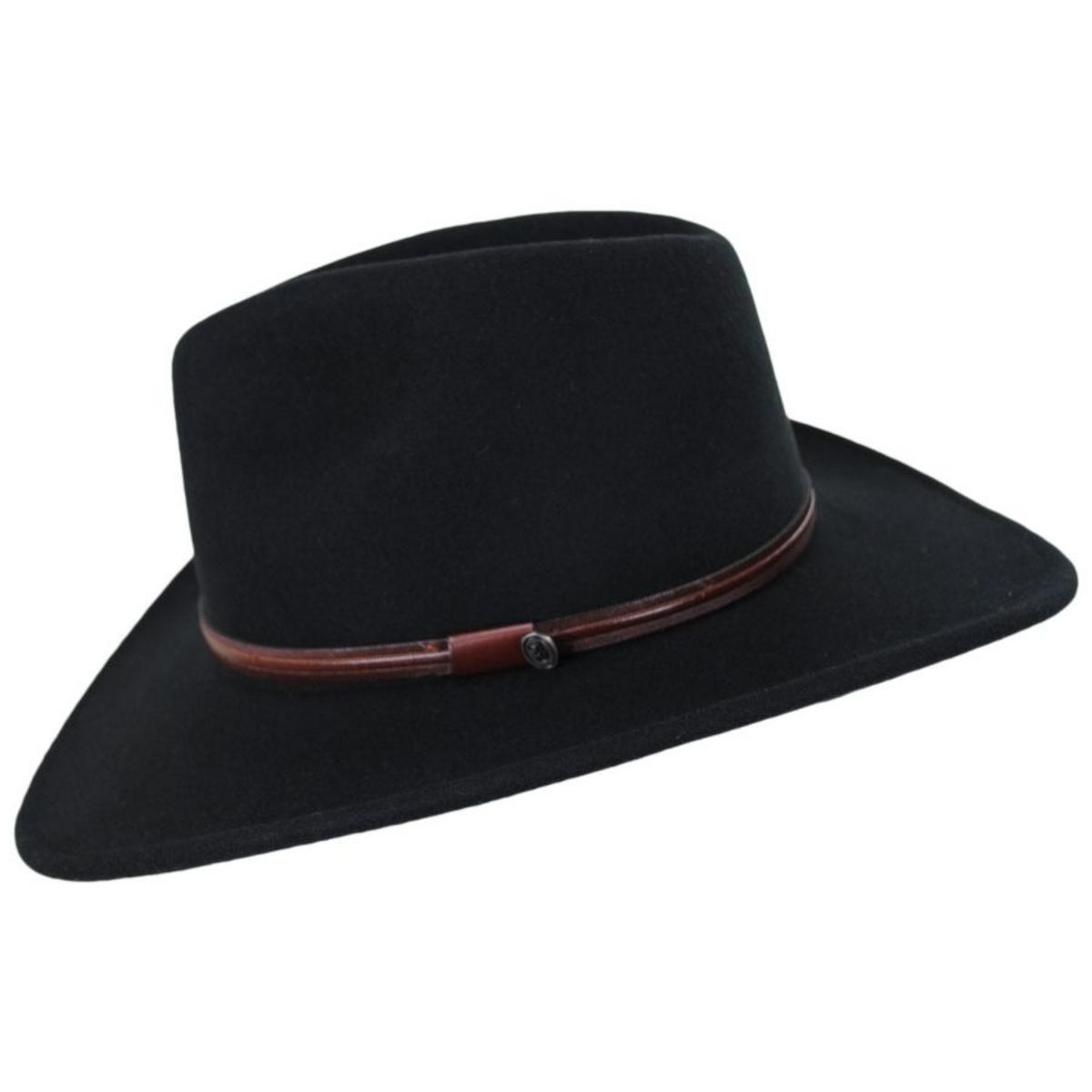 Jaxon Hats | Sedona Wool Felt Cowboy Hat | 135011 | profile | BLACK