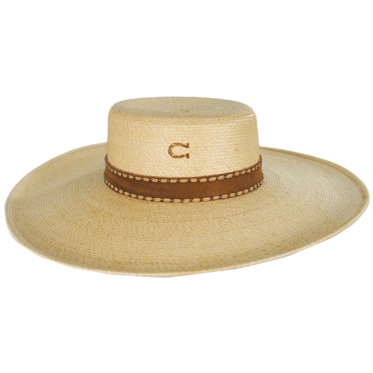 Charlie 1 Horse | Vaquera Palm Leaf Straw Bolero Hat | 101652 | front | COPPER