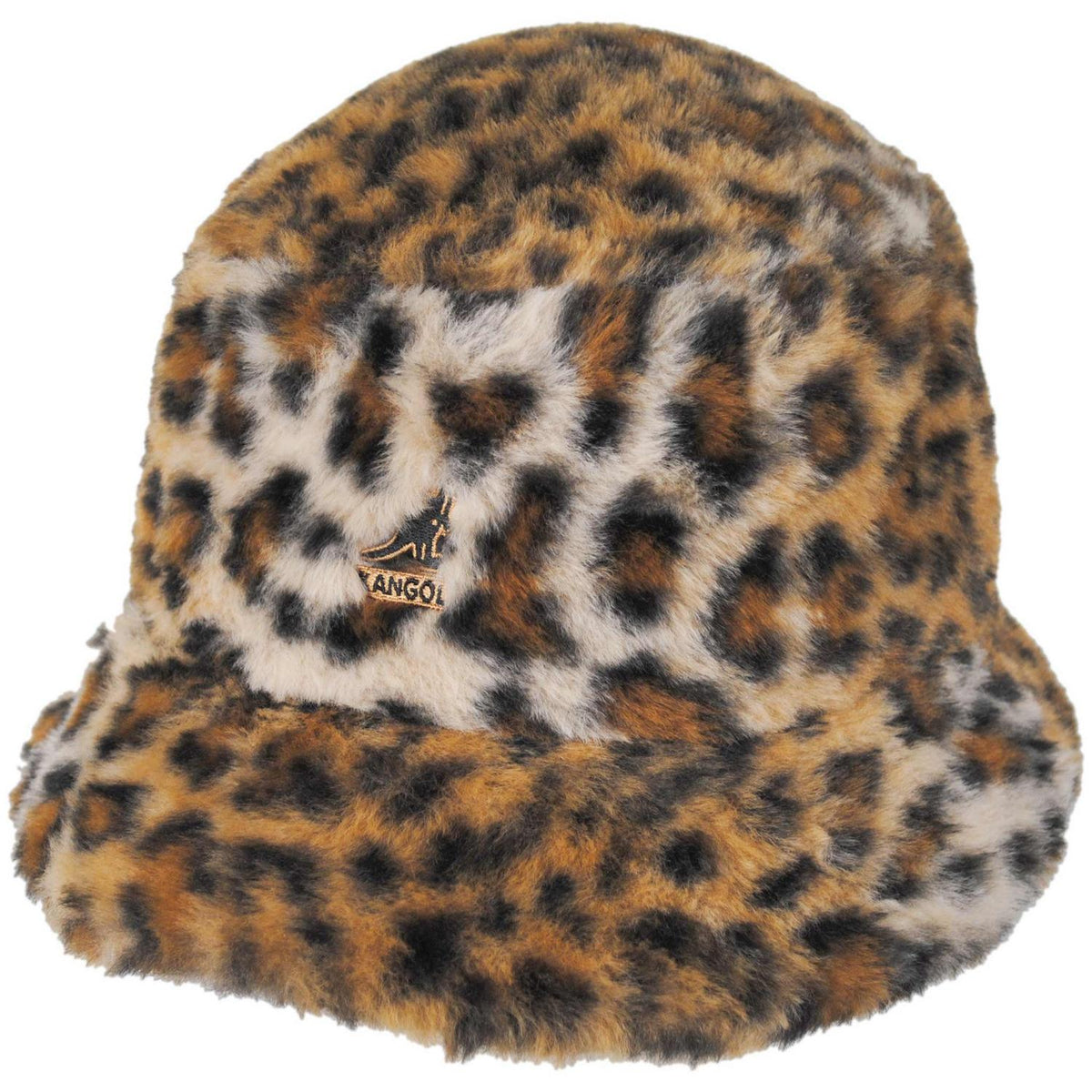Kangol | Leopard Faux Fur Bucket Hat | 185848 | lead | WARM TAUPE LEOPARD