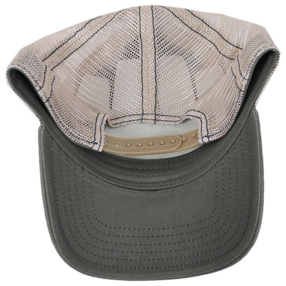 Dorfman Pacific | Cotton Mesh Snapback Baseball Cap | 200192 | under | OLIVE