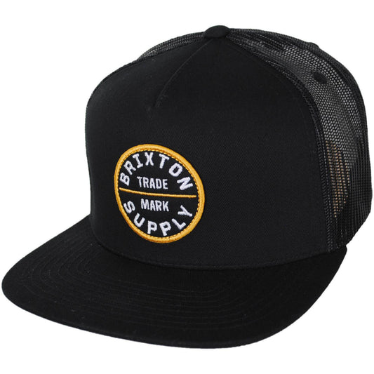 BRIXTON HATS | Oath Trucker Snapback Baseball Cap | 201704 | lead | BLACK/BLACK