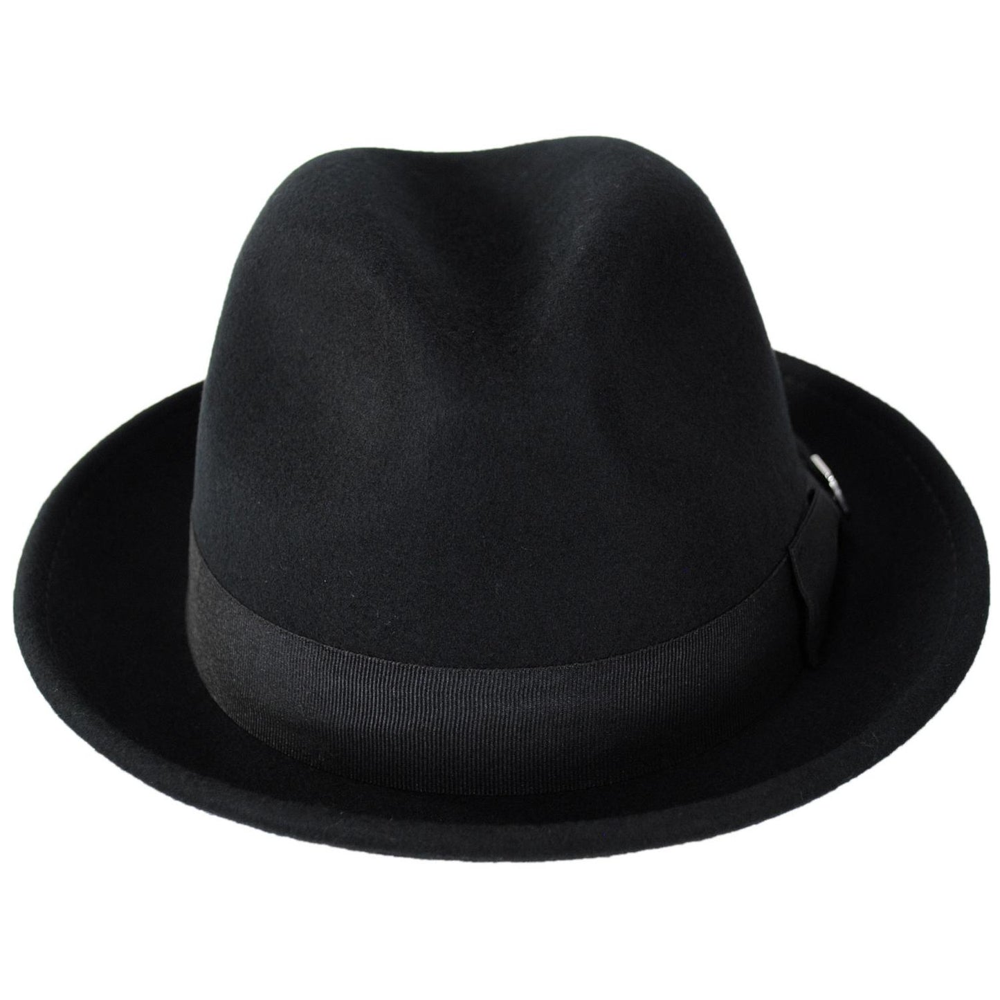 Stacy Adams | Bracco Wool Felt Fedora Hat | 130428 | front | BLACK/BROWN