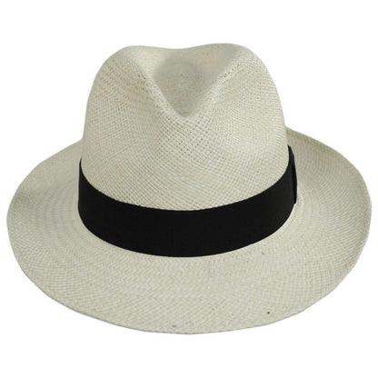 Bigalli | Puerto Cayo Panama Straw Fedora Hat | 129218 | front | NATURAL