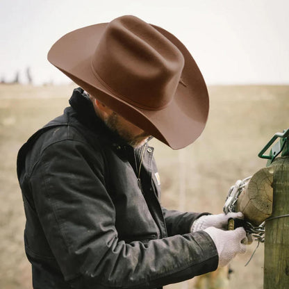 Seager | Longhorn Wool Felt Western Hat | 136404 | lsmone | FAWN