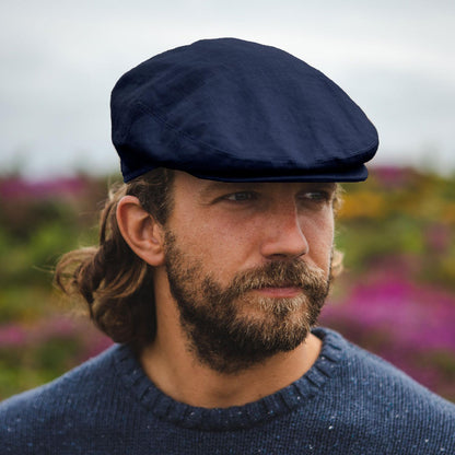 Jaxon Hats | Linen and Cotton Ivy Cap | 167732 | lsmone | NAVY BLUE