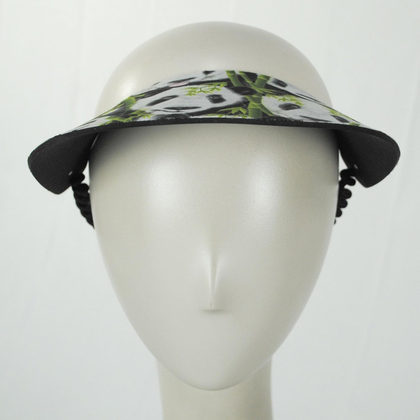 The Incredible Sunvisor | Springlace Pandas Sunvisor | 196376 | front | BLACK/WHITE